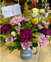 Mug of Gratitude Fresh Floral Arrangement