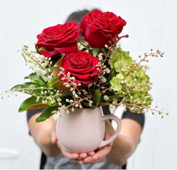 Mug You Lot Vase Arrangement in Paris, ON | Upsy Daisy Floral Studio