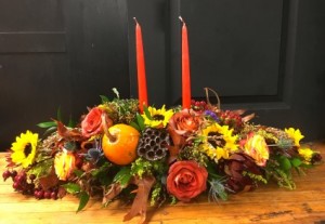 Multi Candle Centerpiece Fall