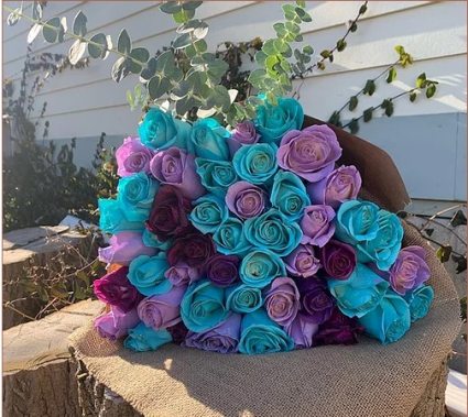 Multi-Color Rose Arrangement HAND TIED BOUQUET