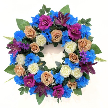 Multi Color Silk Wreath SOLD OUT! Round Wreath  Starting at $140.00 and up