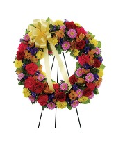 Multi-Color Standing Sympathy Wreath Sympathy