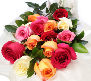 Multi Colored Rose Wrap Exclusively at Mom & Pops