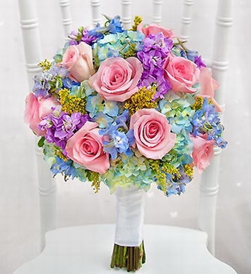 Multi colour bridal bouquet