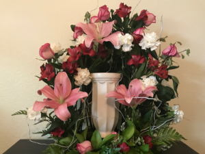 Multi Lilies & Roses Cremation & Memorial