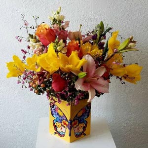 Multicolor Butterfly Flower Arrangement in Miami, FL | FLOWERTOPIA Multicolor Butterfly Flower Arrangement in Miami, FL | FLOWERTOPIA