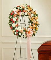 multicolor open wreath funeral