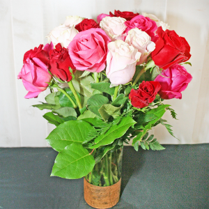MULTIPLE COLORED ROSES-18 QTY Tall