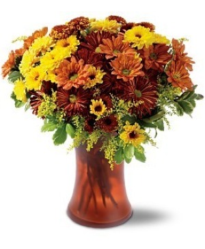 Mums for Fall Vase  