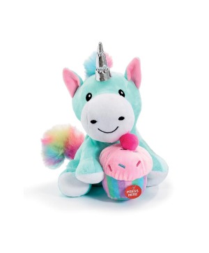 MUSICAL BIRTHDAY UNICORN WITH CUPCAKE plush