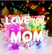 MUSICAL POP UP  MOTHER'S DAY CARD