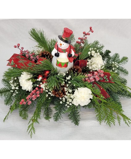 Musical Snowman Centerpiece Arrangement
