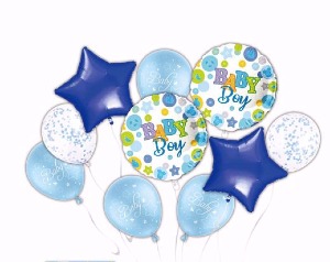 Baby Boy  12  Pc Ballon Bouquet