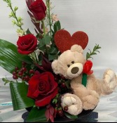 My Bear Heart rose arrangment