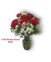 My Funny Valentine Half Dozen Red Roses 