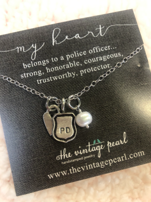 My heart belongs to a policeman necklace 
