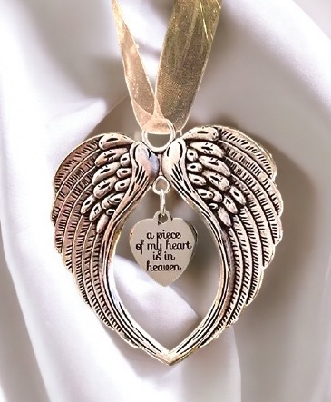 My Heart Is In Heaven Angel Wings Ornament  in Laurel, MD | The Blooming Bohemian