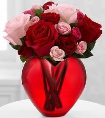 My Heart to Yours Heart Shaped Glass Vase