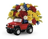 Red JEEP Floral Bouquet