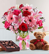 My Love Bug Bouquet/Truffles & sm. bear incl. 