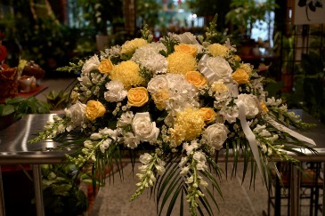 My Sunshine  Yellow Casket Spray in South Milwaukee, WI | PARKWAY FLORAL INC.