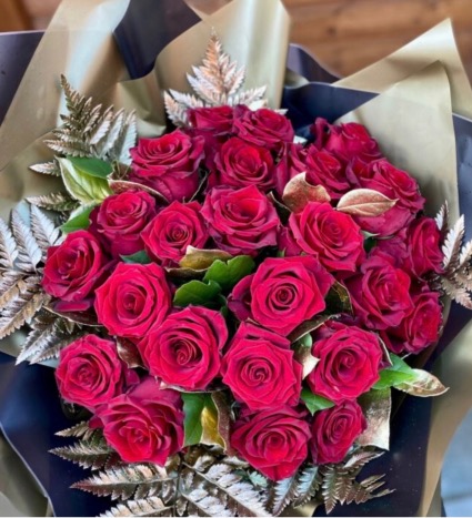 My valentine ! My treasure! Our 2 dozen roses deluxe  Valentine’s signature 