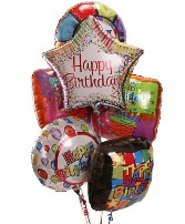 Mylar Balloon Bouquet - Birthday Balloons