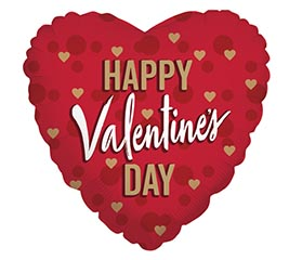 Mylar balloon single 18" Valentine's Day 