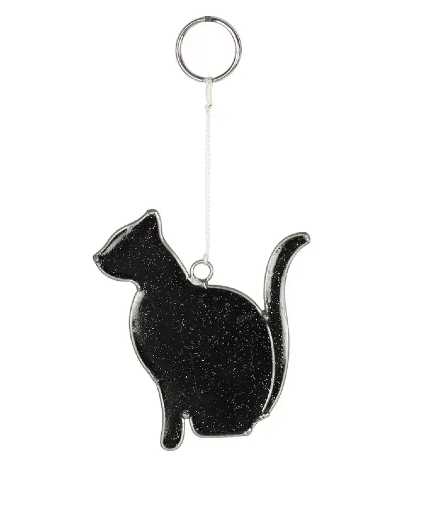 Mystical Black Cat Suncatcher