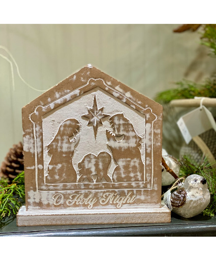 Nativity Wood Plaque 