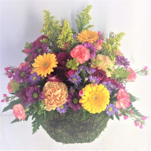 Natural Beauty Moss Basket Arrangement