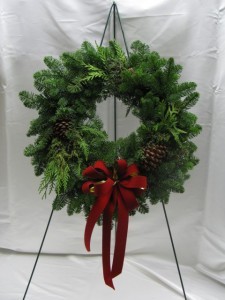 Natural Evergreen Wreath Outdoor wreath in Kitchener, ON | CAMERONS FLOWER SHOP