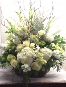 Natural Remembrance Basket Funeral Basket in Fairfield, CT | Blossoms at Dailey's Flower Shop