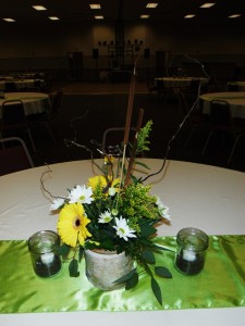 Natural Wildflower-Birch Wedding Wedding Centerpieces