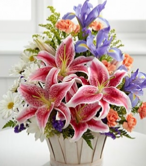 Nature in Bloom Basket arrangement