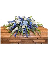 Navy Garden Casket Spray