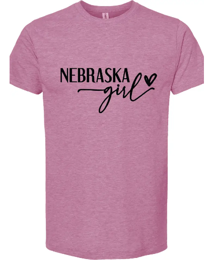 Nebraska Girl T-Shirt - Pink 