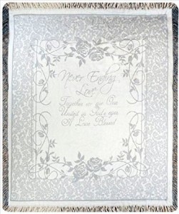 Never Ending Love Silver Anniversary Woven Throw in Springfield, IL | FLOWERS BY MARY LOU INC Never Ending Love Silver Anniversary Woven Throw in Springfield, IL | FLOWERS BY MARY LOU INC