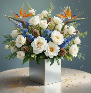 New Year Resolution Enchanted Designer Vase Arrangemnt