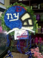 New York Giants Helmet  Funeral Flowers 