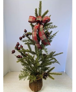 NFS-ATBB  Adirondack Tree with Bow and Berries Gift