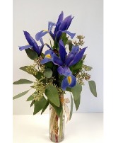 NFS-BV13 Iris & Eucalyptus Bud Vase