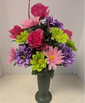 NFS-PERM13   Cemetery Can Silk Flowers Silk Flowers (Artificial Arrangement)