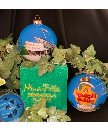 Nina Fritz 2023 Ornament "Naval Aviation Museum" Gift  in Pensacola, FL | JUST JUDY'S FLOWERS, LOCAL ART & GIFTS