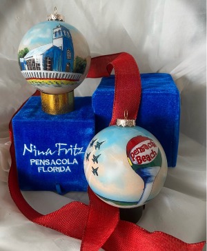 Nina Fritz  2024 "Old Christ Church"  Ornament 