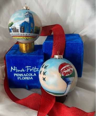 Nina Fritz 2024 "Historic Old Christ Church"  Orn Gift  in Pensacola, FL | JUST JUDY'S FLOWERS, LOCAL ART & GIFTS