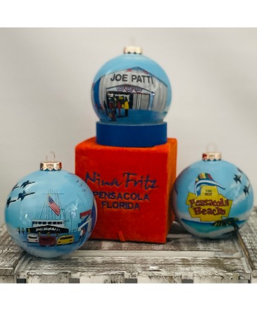 Nina Fritz  2025 "Joe Patti Seafood"  Ornament Gift  in Pensacola, FL | JUST JUDY'S FLOWERS, LOCAL ART & GIFTS