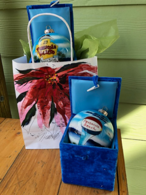 Nina Fritz Package 2020 Ornament in Pensacola, FL | JUST JUDY'S FLOWERS, LOCAL ART & GIFTS Nina Fritz Package 2020 Ornament in Pensacola, FL | JUST JUDY'S FLOWERS, LOCAL ART & GIFTS