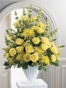 Funeral Flowers in Bright Yellows 