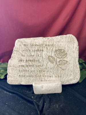 No Farewell Words Stone